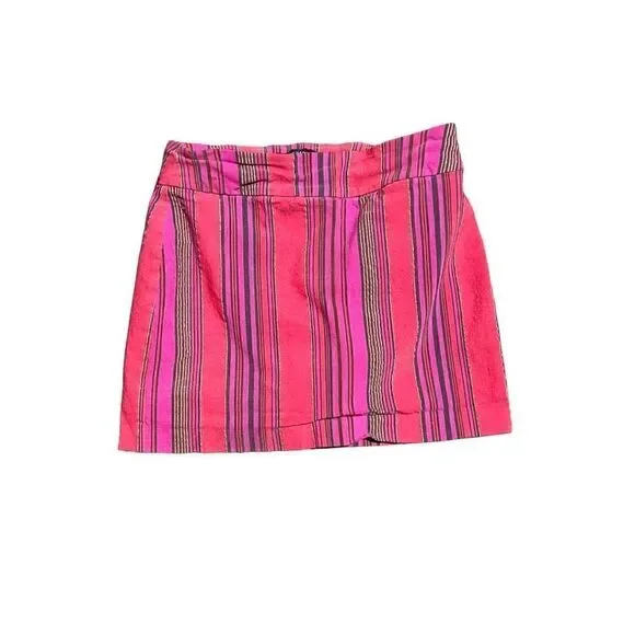VERSONA Multi Color Vertical Stripes Skort Size 10 - Picture 2 of 4